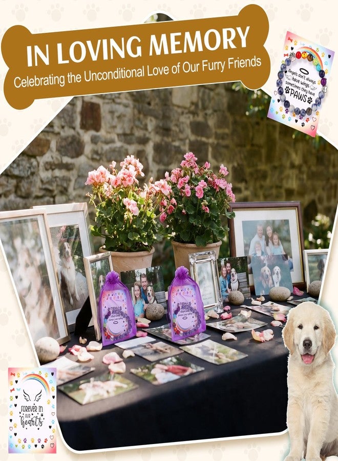 كينينج مجموعة كينينج التذكارية للحيوانات الأليفة، 18 قطعة، سوار جسر قوس قزح، 6 مجموعات، سوار تذكاري للكلاب، سوار تعاطف مع فقدان الحيوانات الأليفة، سوار تذكاري لسبعة شاكرات، هدية للنساء والرجال الذين فقدوا كلابهم وقططهم المحبوبة. - Image 3